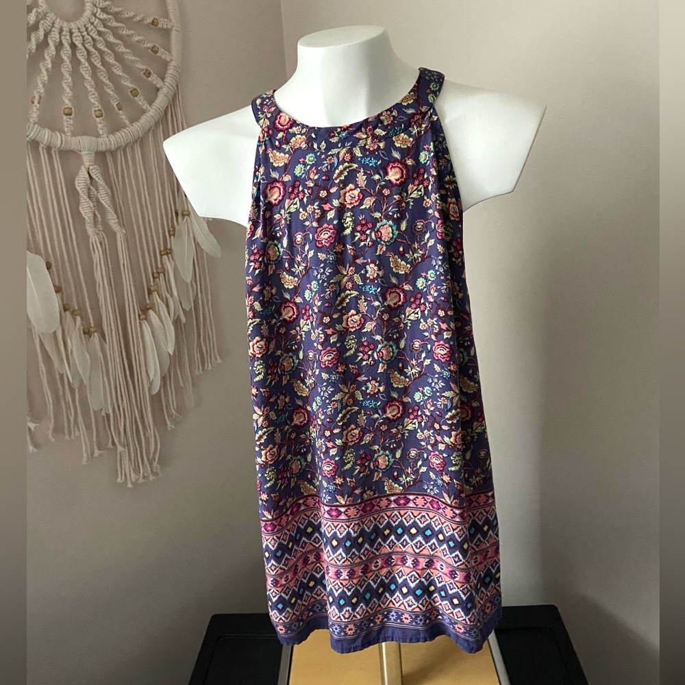 Lucy & Laurel Women’s High Neck Sleeveless Floral Blouse Size XS